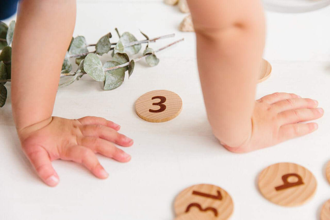 Wooden Toys The Freckled Frog Tactile Wooden Numbers set