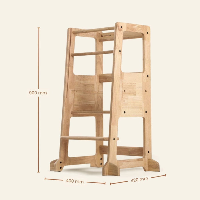 Wooden Learning Towers myduckling LOLA Solid Wood Adjustable Learning Tower 2in1 - Deluxe 9361505000799