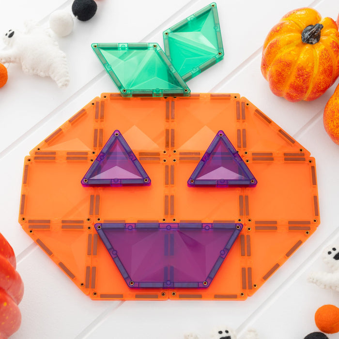 Magnetic Tiles Connetix Tiles Halloween Pumpkin Pack 17 Piece 850036293897