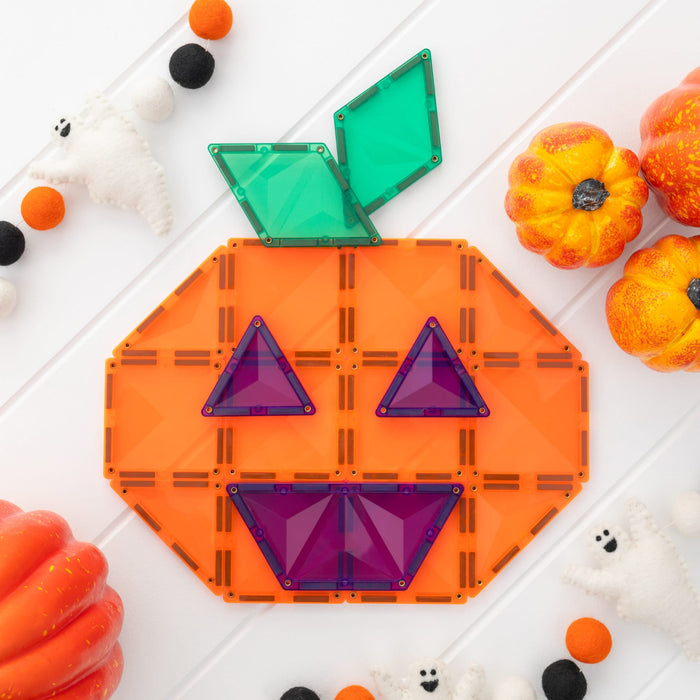 Magnetic Tiles Connetix Tiles Halloween Pumpkin Pack 17 Piece 850036293897