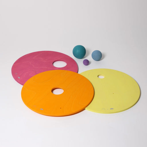 Grimm's Rolling Discs Set for Stapelstein - Warm Pastel - Toypark