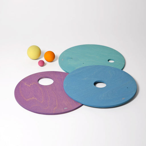 Grimm's Rolling Discs Set for Stapelstein - Cool Pastel - Toypark