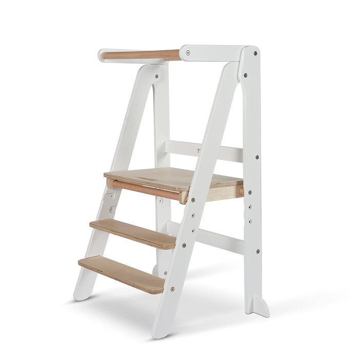 Plywood Learning Towers Toypark Folding Learning Tower - White/Natural TP01003