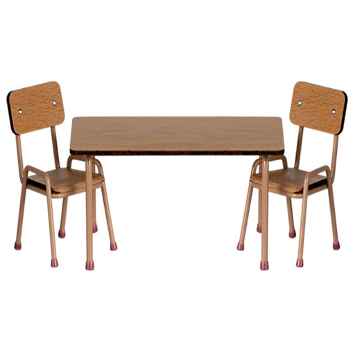 Maileg Table and Chair Set Mouse Dark Powder - Doll House Furniture - Toypark