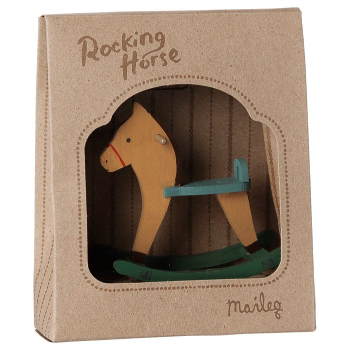 Doll House Furniture Maileg Rocking Horse Mouse Light Brown