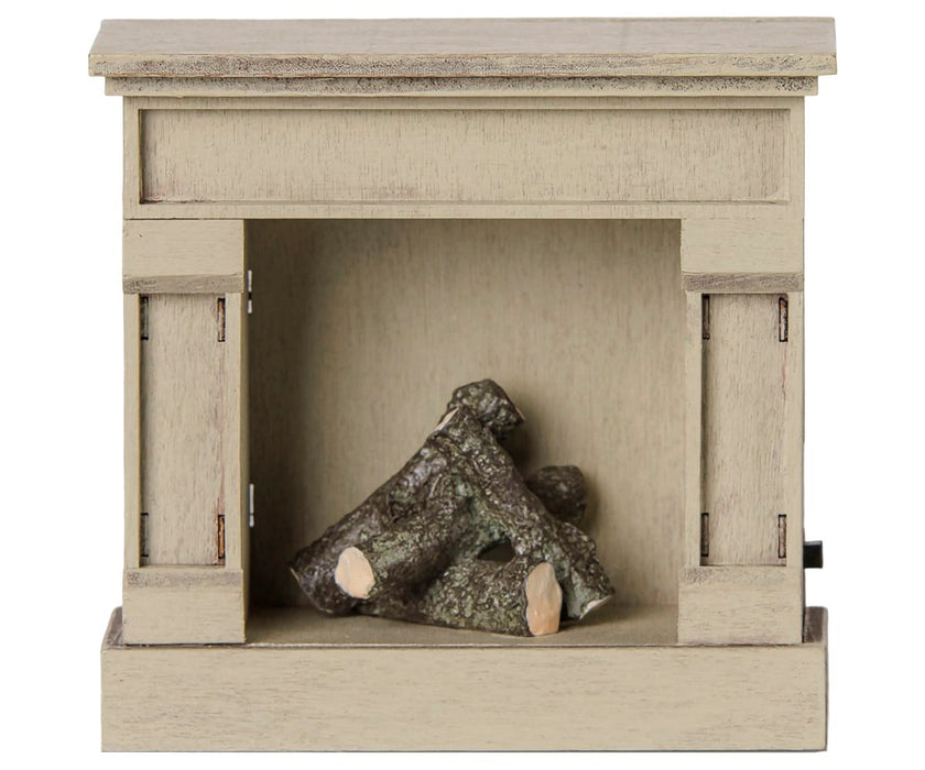Doll House Furniture Maileg Fireplace Mouse Off White