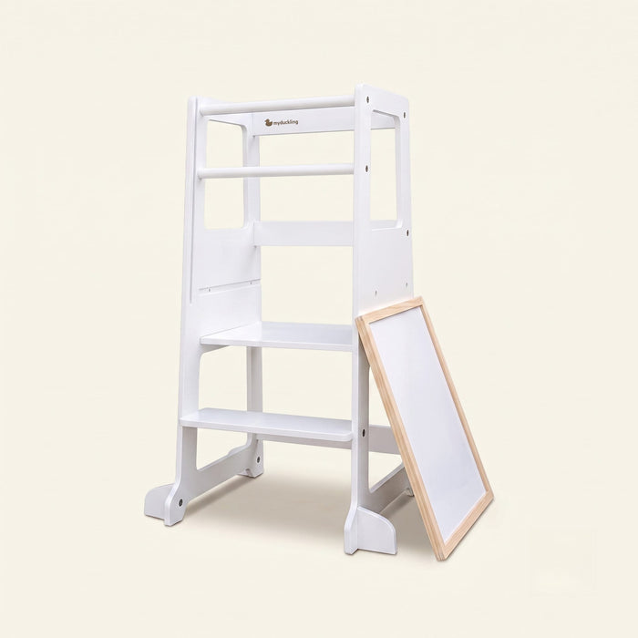 Plywood Learning Towers myduckling LOLA Adjustable Learning Tower 2 in 1 –White 9361505000348