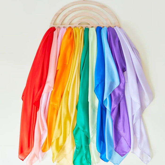 Silk Toys Sarah's Silks Large Rainbow Playsilk Display