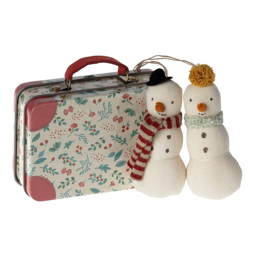 Doll House Furniture Maileg Snowman Ornaments in Suitcase New 2023