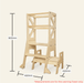 Plywood Learning Towers myduckling JALA Deluxe Adjustable Learning Tower (Natural) - Flag with Rectangle Handle 9361505000249