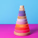 Stacking Toy Grimm's Conical Tower Neon Pink