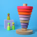 Stacking Toy Grimm's Conical Tower Neon Pink