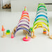 Stacking Toy Grimm's Rainbow Neon Green 10 Piece