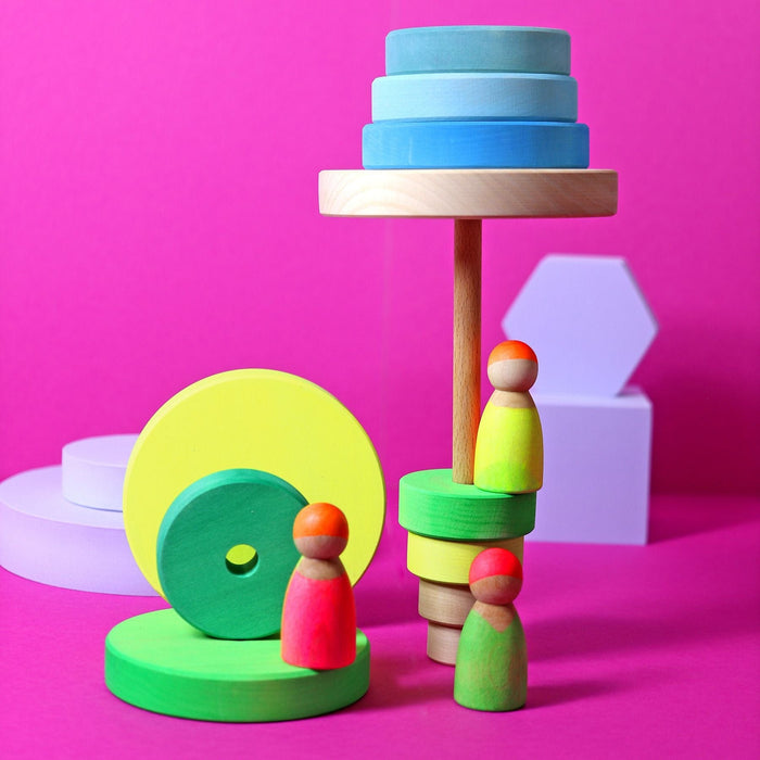 Stacking Toy Grimm’s Neon Friends Mix