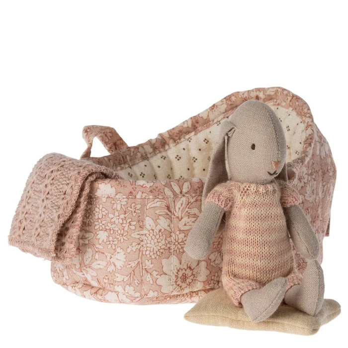 Doll Toys Maileg Bunny in Carry Cot Micro assorted