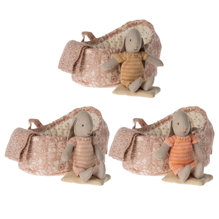 Doll Toys Maileg Bunny in Carry Cot Micro assorted