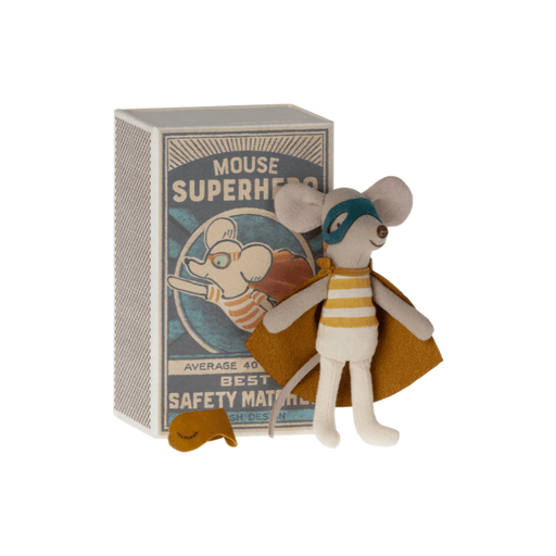 Doll Toys Maileg Super Hero Mouse in Matchbox