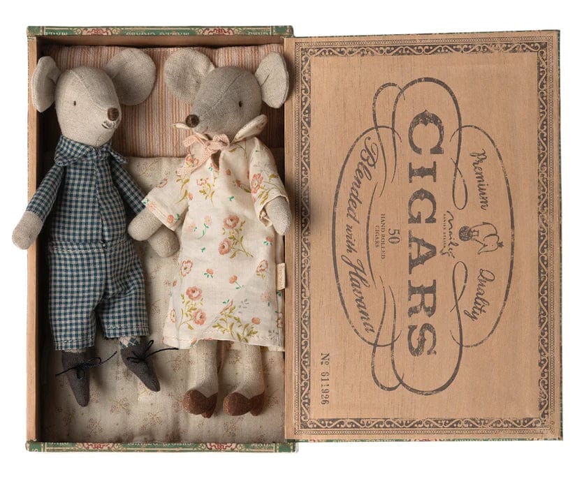 Doll Toys Maileg Grandma And Grandpa Mice in Box