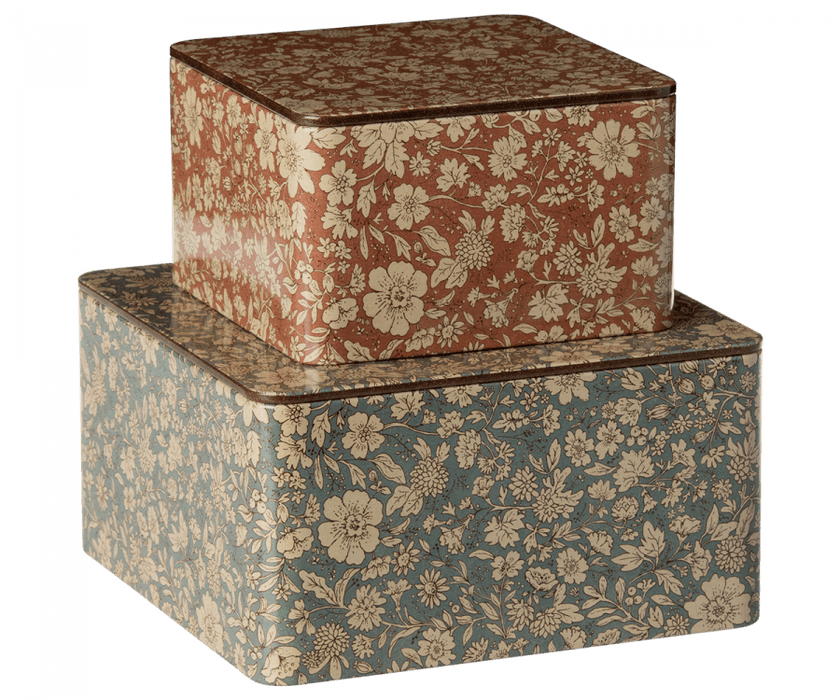 Doll House Furniture Maileg Blossom Metal Box 2pk