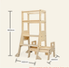 Plywood Learning Towers myduckling JALA Adjustable Learning Tower with Stool – White + Natural 9361505000430