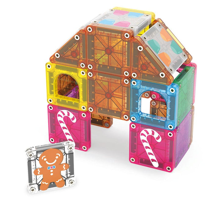 Magnetic Tiles MAGNA-TILES - microMAGS - Gingerbread House Travel Set - 24 Piece Set