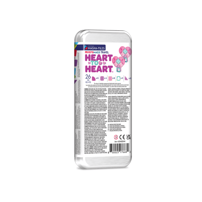 Magnetic Tiles MAGNA‑TILES - microMAGS Heart to Heart Travel Set - 26 Piece 850025176682