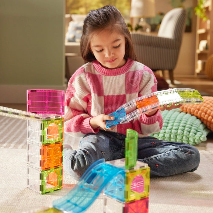 Magnetic Tiles MAGNA-TILES - Rail Racers Max - 80 Piece