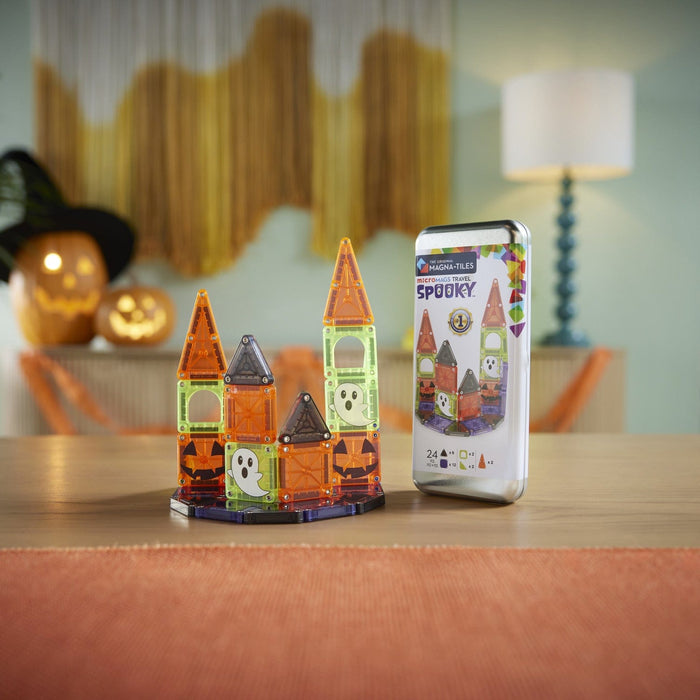 Magnetic Tiles MAGNA-TILES - microMAGS - Spooky Travel Set - 24 Piece Set