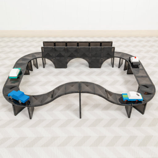 Connetix Roads Creative Pack 48 Piece - Australian Magnetic Tiles - Toypark
