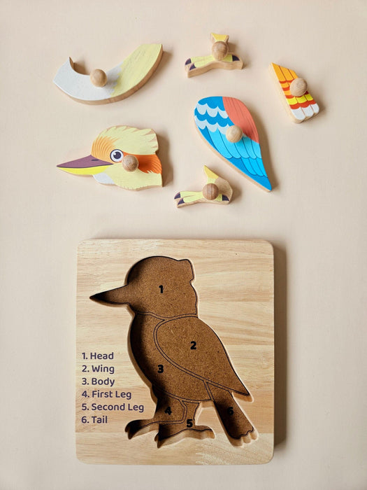 Wooden Puzzles QToys Kookaburra Knob Puzzle