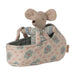 Doll Toys Maileg Baby Mouse in Carry Cot Blue
