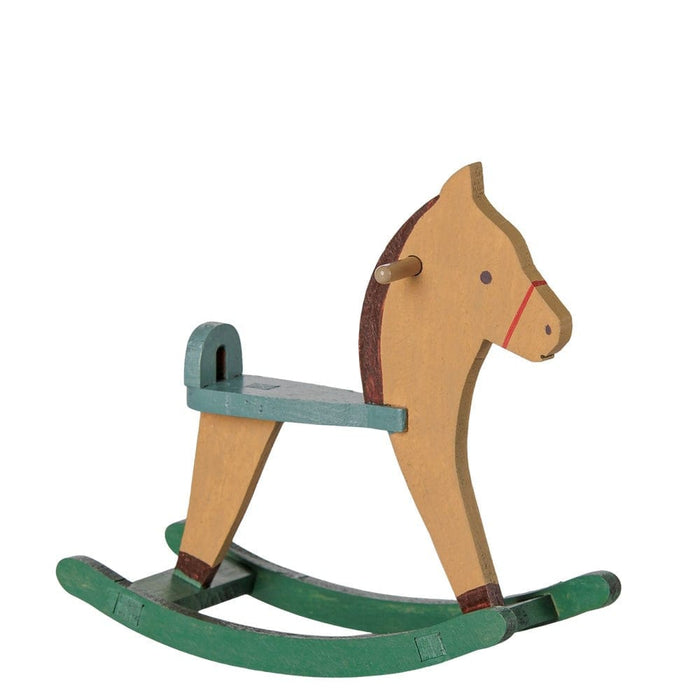 Doll House Furniture Maileg Rocking Horse Mouse Light Brown
