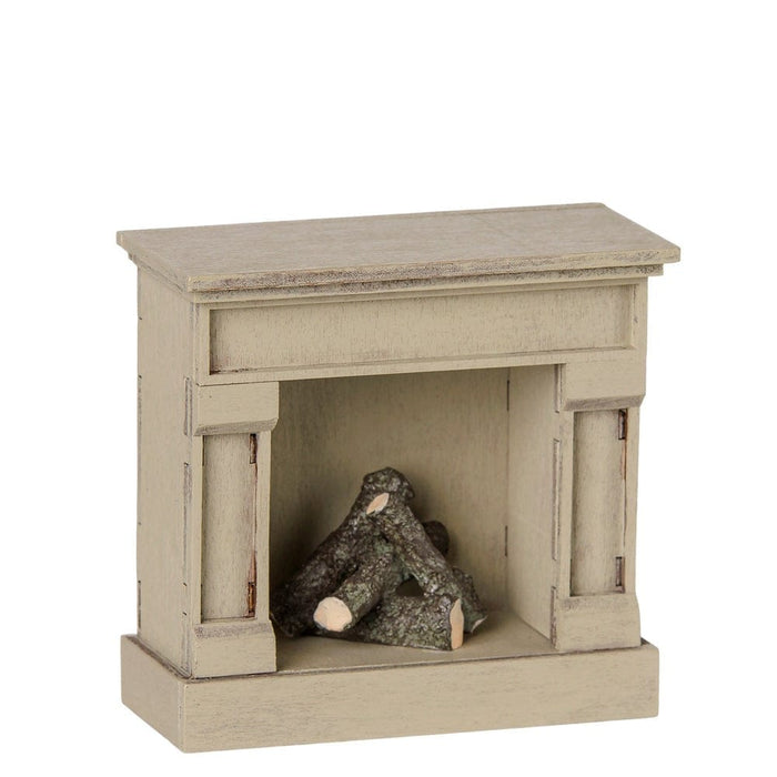 Doll House Furniture Maileg Fireplace Mouse Off White