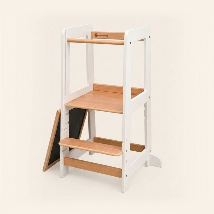 Wooden Learning Towers mydickling Pro Beechwood Adjustable Learning Tower - White/Natural