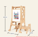 Wooden Learning Towers myduckling New JALA Deluxe Solid Wood Adjustable Learning Tower - Flag with Duck Stool Handle 9361505000478
