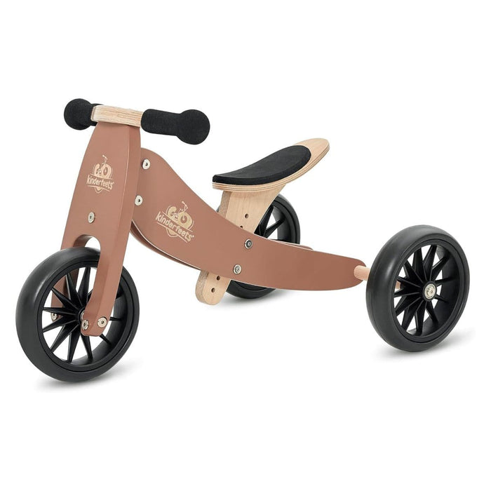 Balance Bike Kinderfeets 2-In-1 Tiny Tot Tricycle & Balance Bike - Mocha