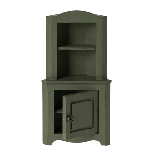 Maileg Corner Cabinet Mouse dark green - Danish Doll House Furniture - Toypark