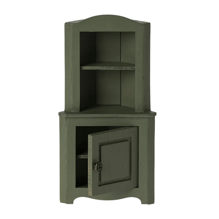 Doll House Furniture Maileg Corner Cabinet Mouse dark green