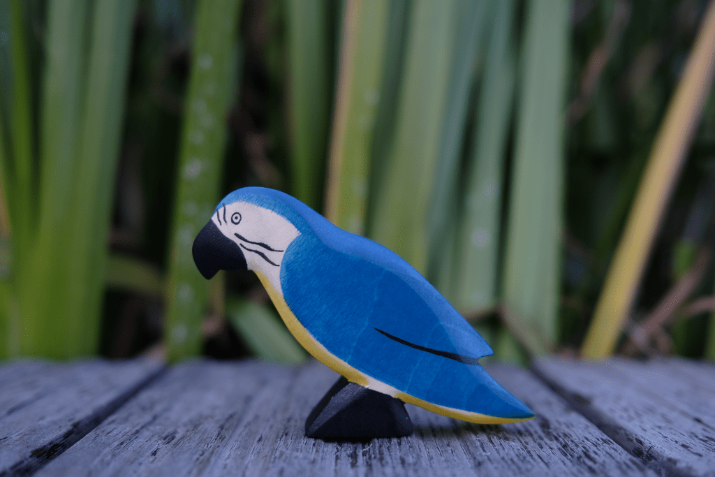 Animal Figurine HolzWald Parrot Blue 4262389075840