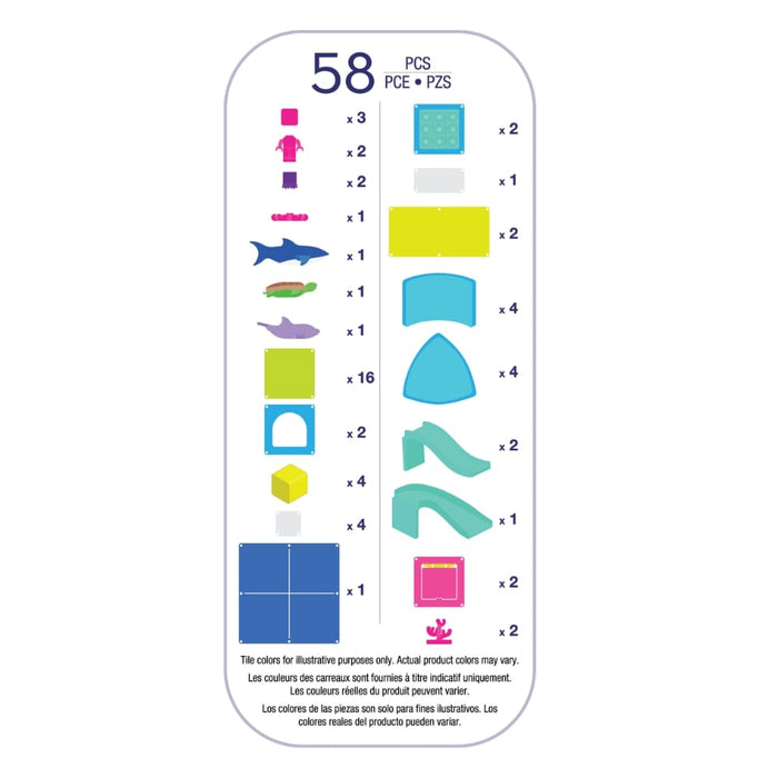Magnetic Tiles MAGNA-TILES - Undersea Adventure - 58 Piece