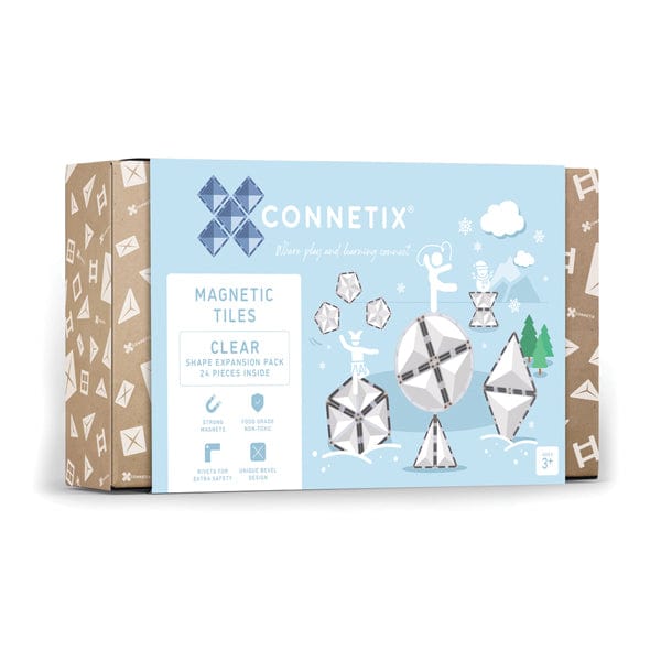 Connetix Clear Shape Expansion Pack 24 Piece | Magnetic Tiles — Toypark ...
