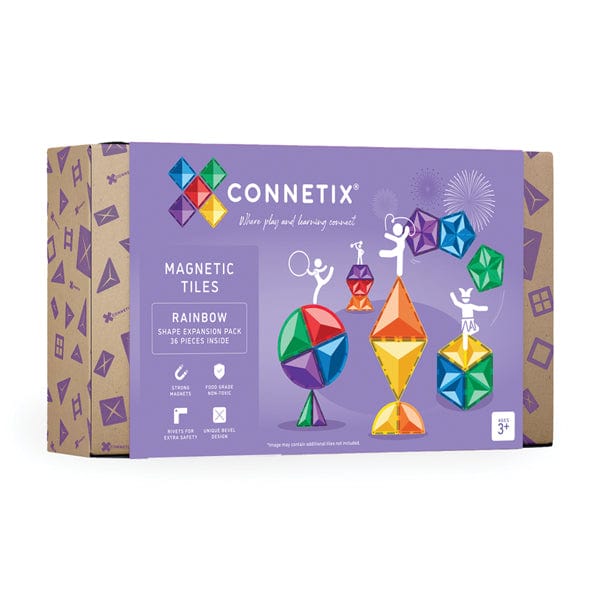 Connetix Tiles Rainbow Shape Expansion Pack 36 Piece 850036293316