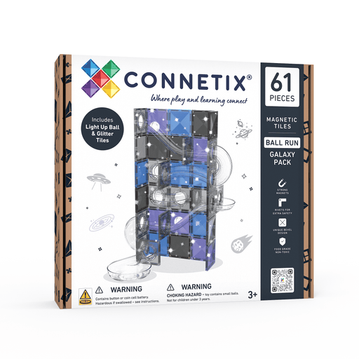 Magnetic Tiles Connetix Tiles Ball Run Galaxy Pack 61 pc
