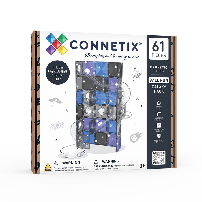 Magnetic Tiles Connetix Tiles Ball Run Galaxy Pack 61 pc