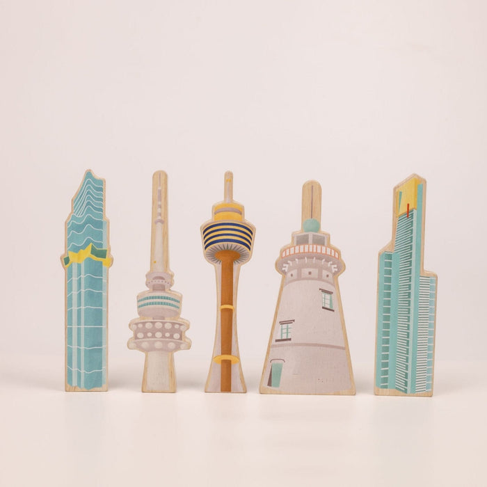 Activity Toys QToys Australian Iconic buildings set of 5-With educational activity cards