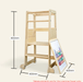 Plywood Learning Towers myduckling LOLA Adjustable Learning Tower 2 in 1 – Natural 9361505000355