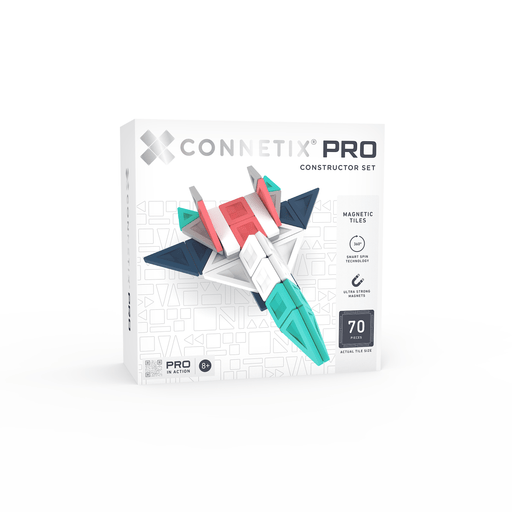 Connetix Pro Constructor Set 70 Piece - Magnetic Tiles - Toypark