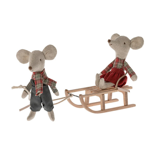 Maileg Sled Mouse - Danish Doll Toys - Toypark