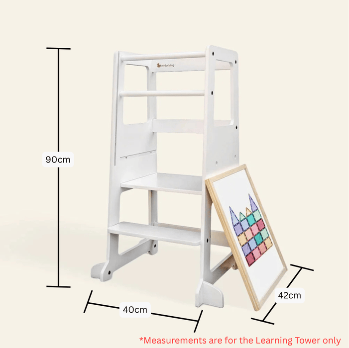 Plywood Learning Towers myduckling LOLA Adjustable Learning Tower 2 in 1 –White 9361505000348