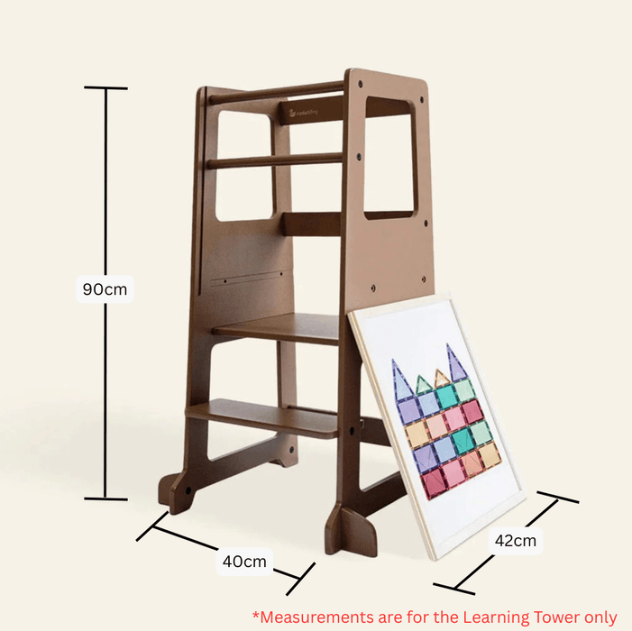 Plywood Learning Towers myduckling LOLA Adjustable Learning Tower 2 in 1 –Walnut 9361505000379